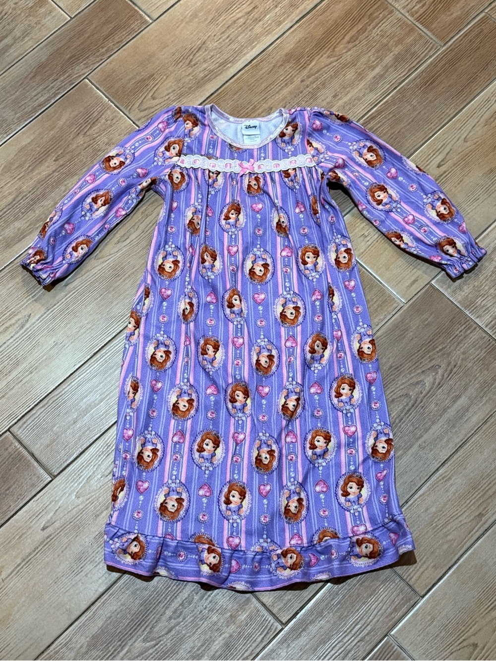 Disney Purple Sofia the First Girls' Long Sleeve Nightgown